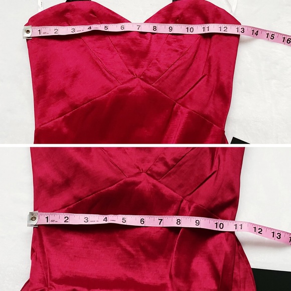 NWT Red Halter Trumpet Midi Dress - Picture 8 of 10